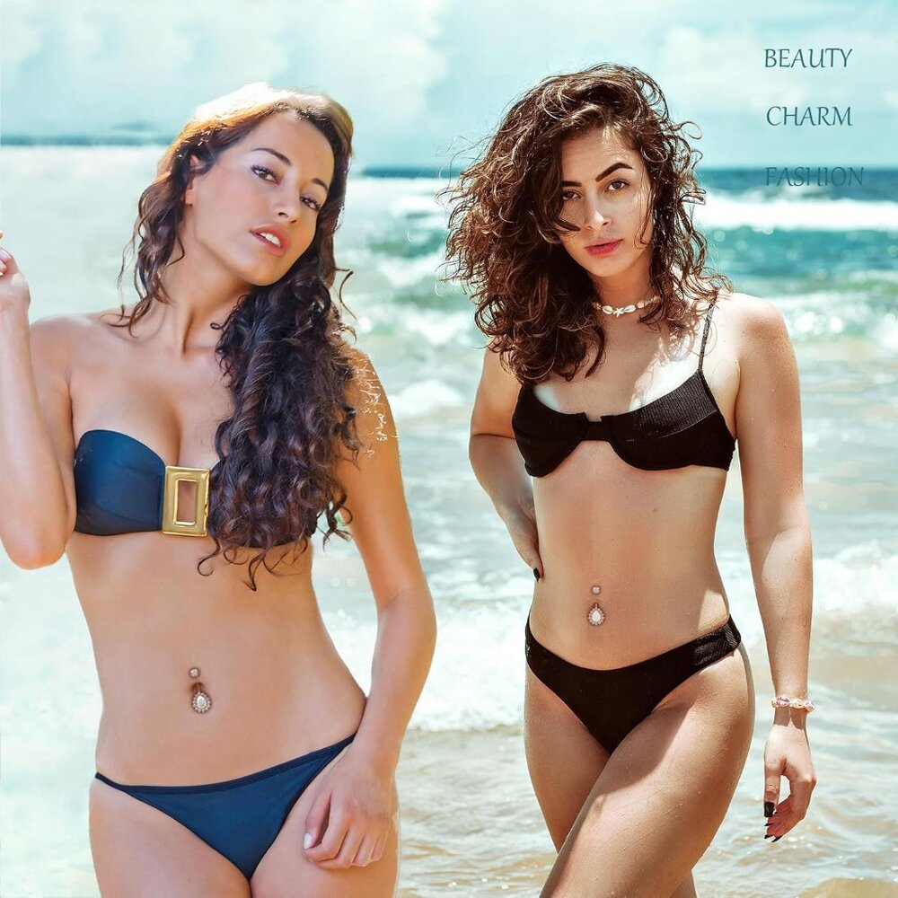 Belly Button Ring Titanium Gold 14g Teardrop Nave… - image 3